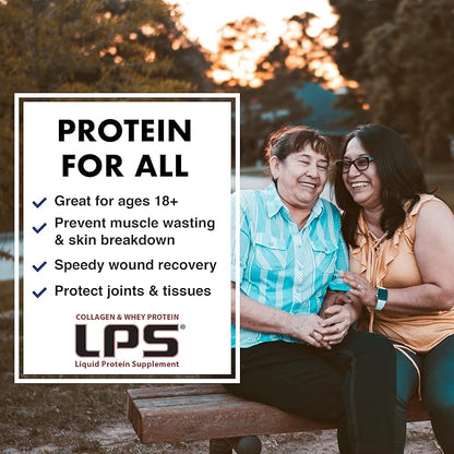 Nutritional Designs LPS Liquid Collagen & Whey Protein Supplement - Sugar-Free Non-GMO Drink - Promotes Healthy Skin & Hair for Men & Women (Peach Mango)