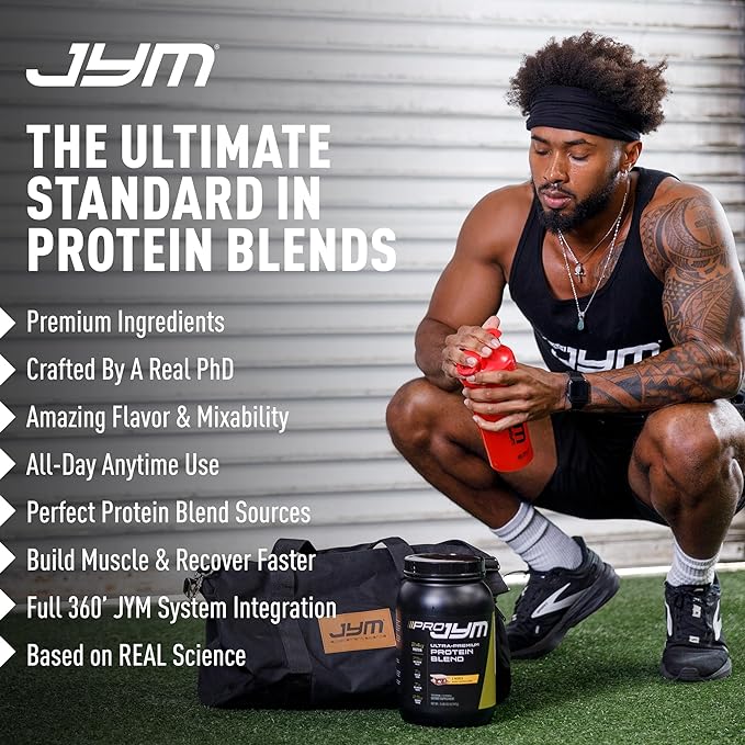 JYM Supplement Science Pro JYM Natural Chocolate Brownie Protein Powder Blend - Whey Protein Isolate, Casein, & Milk Protein Isolate, for Men & Women Recovery Shakes, 22 Servings