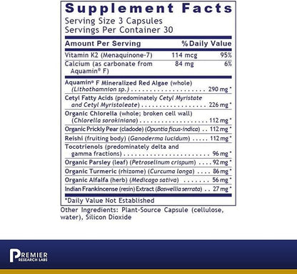 Premier Research Labs Premier Bone Health - Bone Health Vitamins, Bone Strength Supplement for Women & Men, Calcium Supplement with Vitamin K2, Healthy Bone Support - 90 Capsules