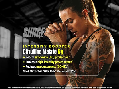 Biotest Surge Intra Performance - 50g Muscle Fuel with Cluster Dextrin & Beta-Alanine for Power, Gains & Recovery - 20 Servings, Lemon (2.43 lb)