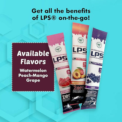 Nutritional Designs LPS Liquid Collagen & Whey Protein Supplement - Sugar-Free Non-GMO Drink - Promotes Healthy Skin & Hair for Men & Women (Neutral)
