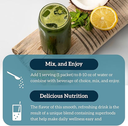 Organifi: GO Packs - Green Juice - Organic Superfood Supplement Powder - 30 Travel Packs - Organic Vegan Greens - Hydrates and Revitalizes