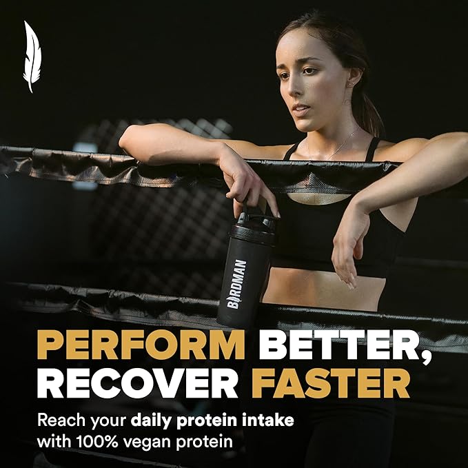 BIRDMAN Falcon Performance Vegan Protein Powder, 31g Protein, 5g Creatine, 5g BCAA, Probiotics, Electrolytes, Pre Workout, Low Carb, Sugar Free & Dairy Free, Plant Based Vanilla Protein, 30 Servings