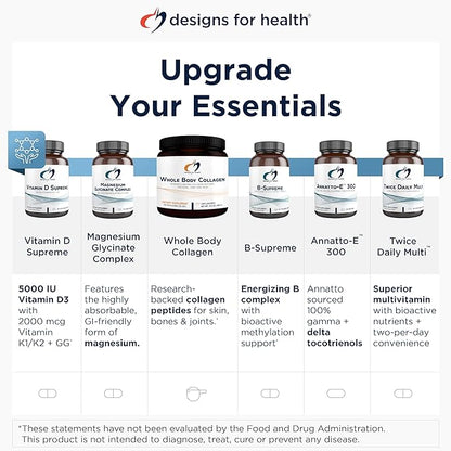 Designs for Health PurePaleo Collagen Protein Powder - 21g HydroBEEF Bone Broth Protein Supplement with Collagen Peptides + BCAAs - Chocolate, Non-GMO, Dairy-Free + Gluten-Free (30 Servings / 810g)