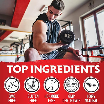 78,000mg Testosterone Booster for Men, Max Purity 95% Testosterone Supplement for Men, Mens Testosterone Booster for More Energy, Strength, Stamina, Endurance, Muscle Growth & Recovery, 60 Days Supply