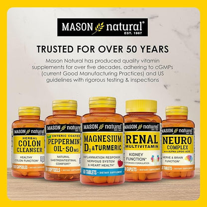 MASON NATURAL Herbal Colon Cleanser, 300 Day Supply, Dietary Supplement Supports Digestive Health with Soluble Fibers, Probiotics & Herbs, 3 Pack