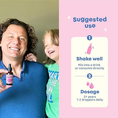 Magnesium Citrate Liquid - Magnesium Supplements for Kids - Sugar & Gluten Free Liquid Magnesium for Toddlers with Chamomile, Passion Flower Supplement - Magnesium Calm for Kids & Adults - 30 Servings