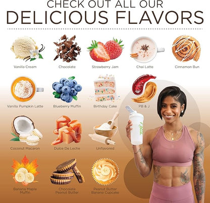TRU Plant Based Protein Powder, BCAA, EAA, 20g Vegan Protein, 100 Calories, 27 Vitamins, No Artificial Flavors 25 Servings 25 Servings (Dulce De Leche)