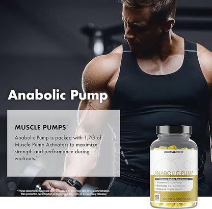 Anabolic Pump, Advanced Pump Formula, Increase Muscle Pumps*, Maximize Nutrient Delivery* (90 Capsules)
