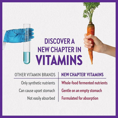 New Chapter Biotin Supplement, Vegan Hair Skin and Nails Vitamins with Fermented Biotin + Astaxanthin - 60 Count