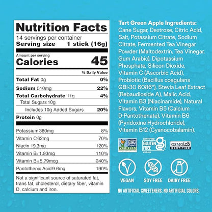 Liquid I.V.® Hydration Multiplier® +Gut Health - Tart Green Apple | Electrolyte Powder Drink Mix | 1 Pack (14 Servings)